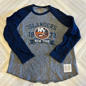 Retro Brand Boys New York Islanders Raglan Long Sleeve T-Shirt - Size 4